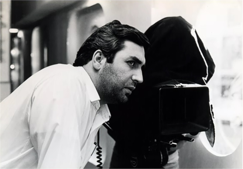 ابراهیم حاتمی‌کیا در پشت صحنه فیلم آژانس شیشه‌ای