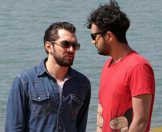 بهرام رادان و مهرداد صدیقیان در فیلم زرد