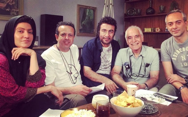 مهناز افشار و رضا عطاران در پشت صحنه  فیلم نهنگ عنبر 2