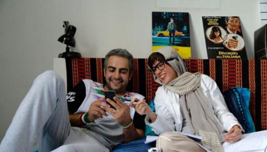حامد کمیلی و سارا بهرامی در فیلم ایتالیا ایتالیا
