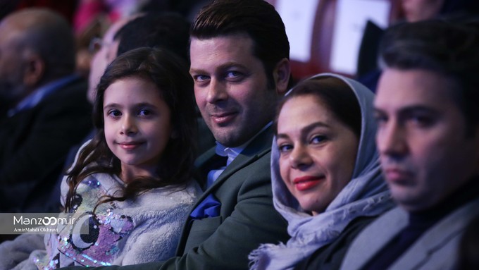 پژمان بازغی و مستانه مهاجر در مراسم افتتاحیه سی و پنجمین جشنواره فیلم فجر