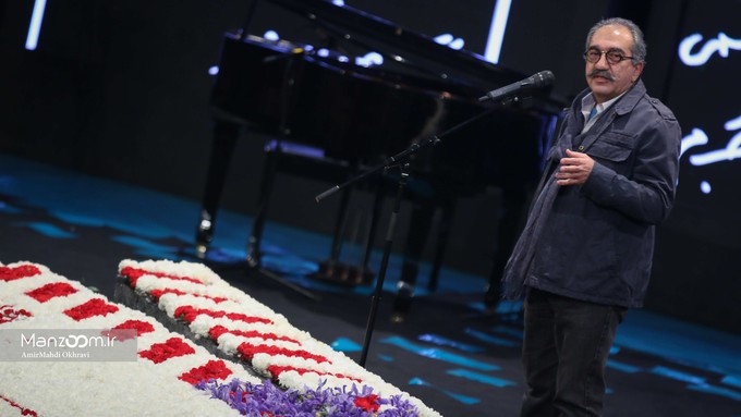 تورج منصوری در مراسم افتتاحیه سی و پنجمین جشنواره فیلم فجر