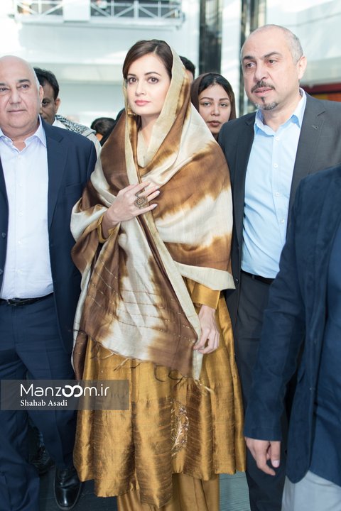 دیا میرزا و محمدرضا گلزار در  نشست خبری فیلم سلام بمبئی + تصاویر