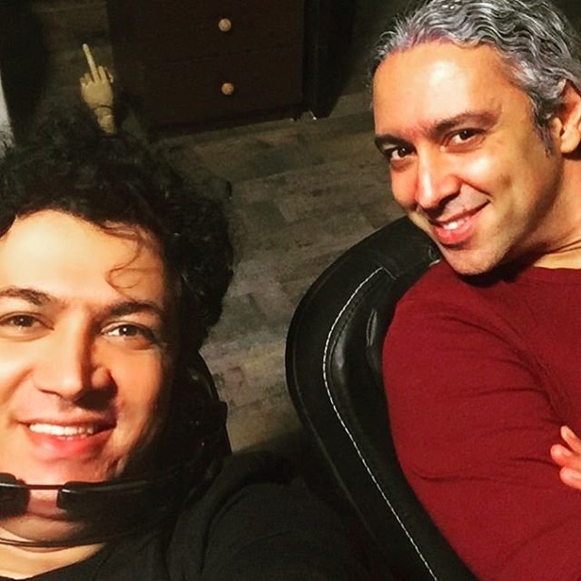 مازیار فلاحی در پشیت صحنه فیلم سینمایی «یادم تو را فراموش» 