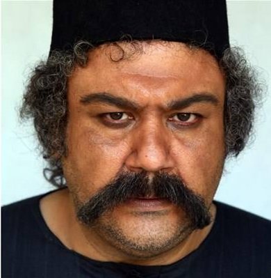 گریم مهران غفوریان در فیلم آتش و قداره گریم مهران غفوریان در فیلم آتش و قداره