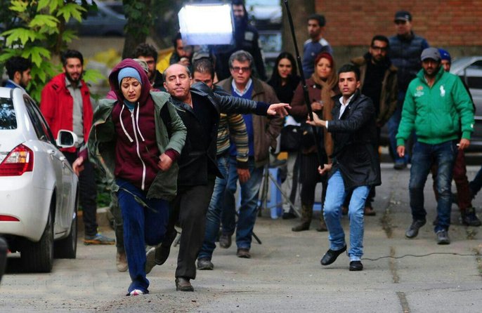 پشت صحنه‌ی فیلم «هلن» به کارگردانی علی اکبر ثقفی 