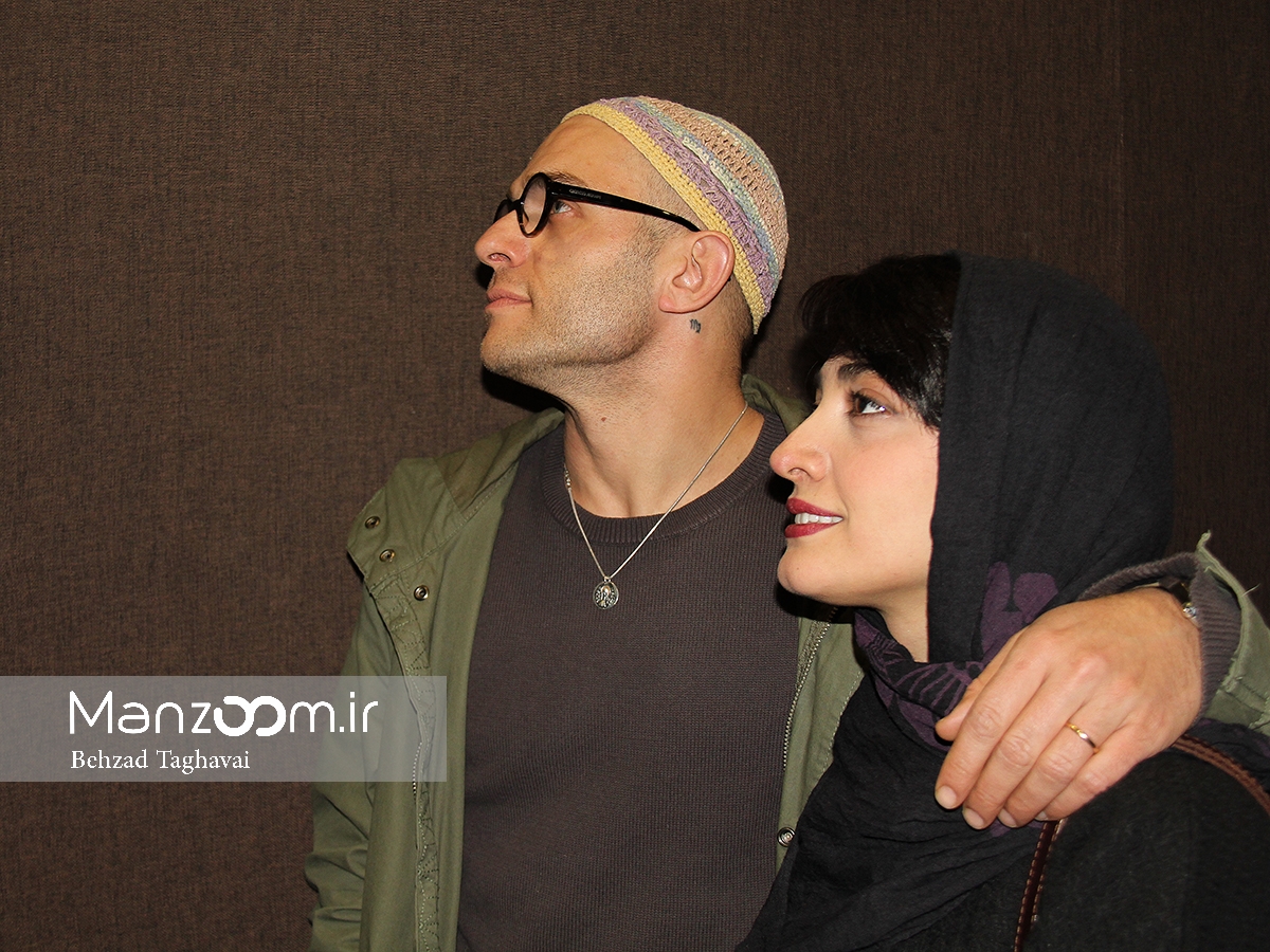 زوج بابک حمیدیان و مینا ساداتی در اکران مردمی «لاک قرمز»