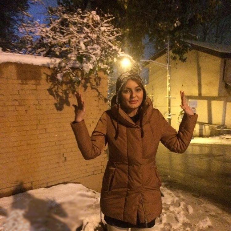 برف تهران و  تصاویر زمستانی بازیگران